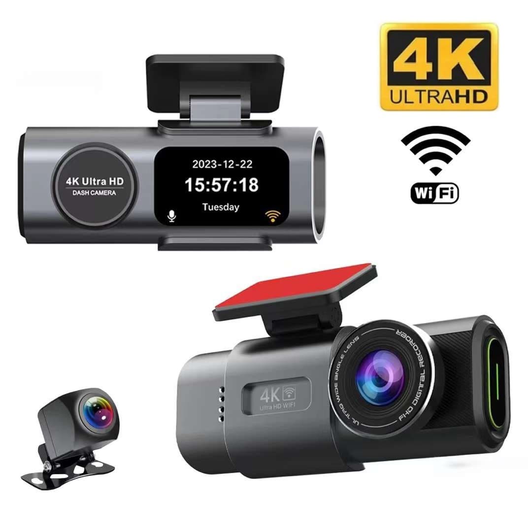Cross-border Hot Selling 4K Dash Cam High-Definition Front and Rear Dual Recording WiFi Mobile Phone Connectivity Hidden Car Recorder