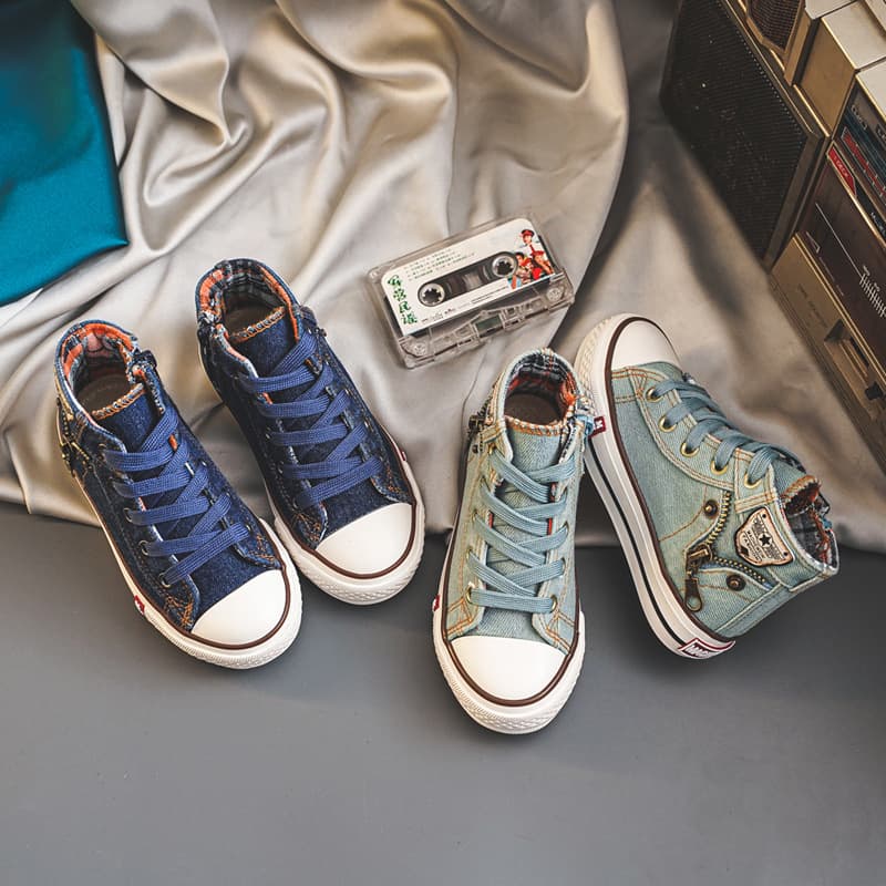 Brand Kidsren's Trendy Shoes 2025 Spring & Fall New Boys' Canvas Shoes Small and Medium-Sized Kidsren's Shoes Girls' Sneakers Export Wholesale