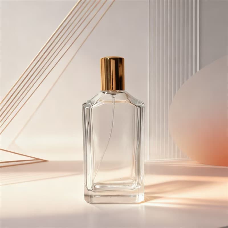 Factory direct supply spot 100ml large capacity perfume bottle empty bottle glass material square bayonet elegant sub-bottling bottle
