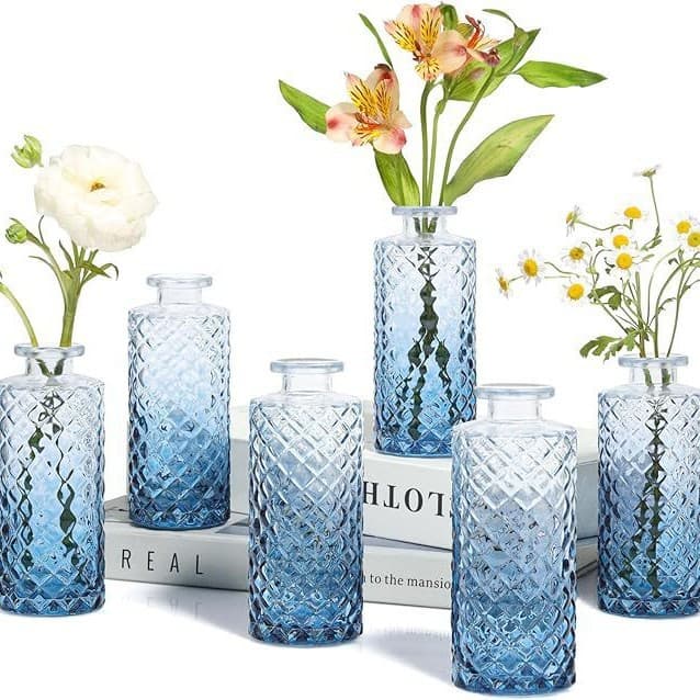 Cross-border Luxury Premium Glass Vase Home Decoration Ornament Small Vase Set Amazon Glass Vase