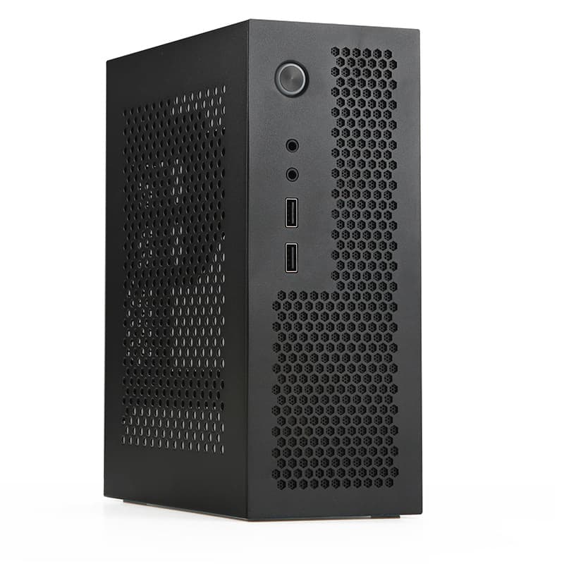 SKTC A09 Black Vertical/Horizontal HTPC Computer Case ITX Motherboard Small 1U/Flex Power Supply