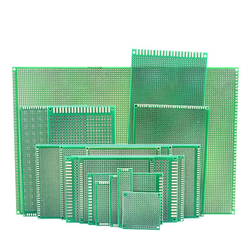 PCB Single-Side Tin Spray Green Oil Fiberglass Experiment Board Perforated Board Soldering Universal Circuit Board 10*15