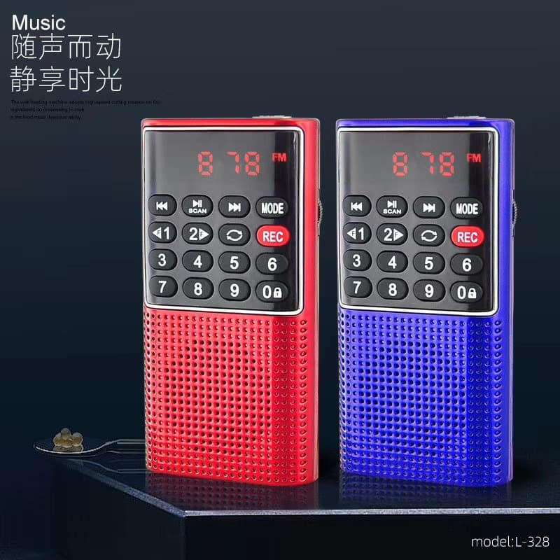 Happy Companion Mini Recorder L-328 Digital Music Player with Card Slot Portable Device