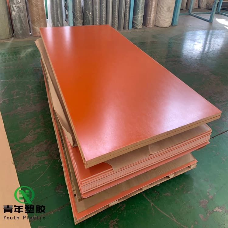 Orange-Red and Black Bakelite Anti-Static Insulating High-Temperature Resistant Bakelite Board for Fixture Processing, Electrician Board Cut-to-Size