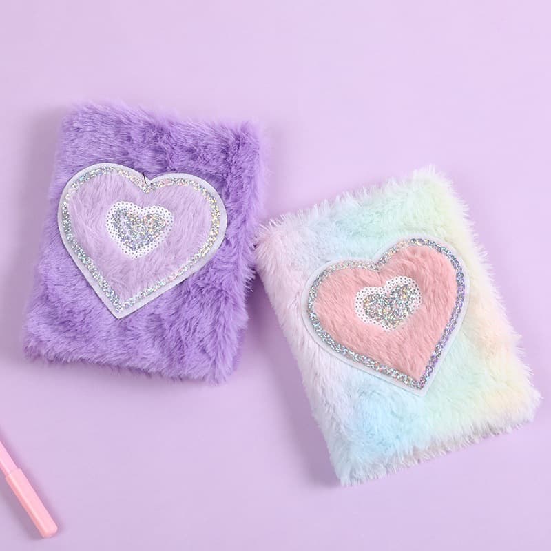 Unicorn New Plush Notebook Small Cartoon Plush Notepad Ins Girl Cute Mini Notepad