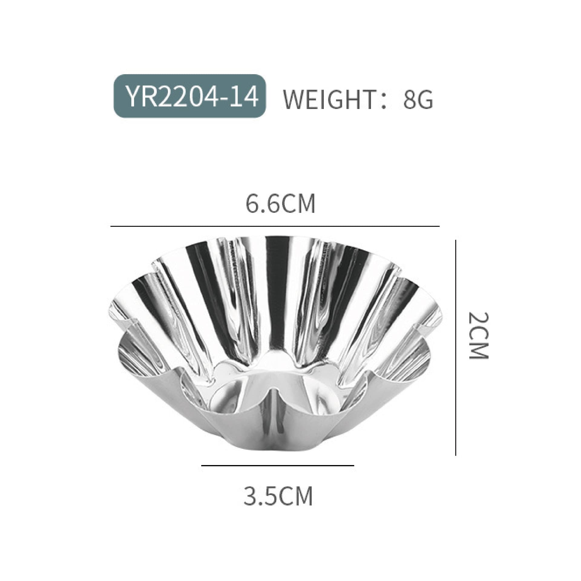 Stainless Steel Cake Mold Muffin Cup Thickened Fluted Tart Mold Egg Tart Mold Portuguese Egg Tart Chrysanthemum Cup Coconut Egg Tart Cup Mold