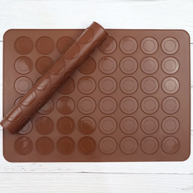 Xingka Direct Sale 48-Hole Large Round Macaron Silicone Mat DIY Silicone Mat Baking Chocolate Silicone Mold