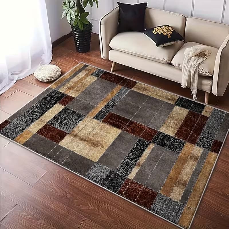 Cross-border crystal velvet carpet, light luxury, high-end style, easy to care for, water-absorbent carpet, large area, stain-resistant, cooling carpet, living room