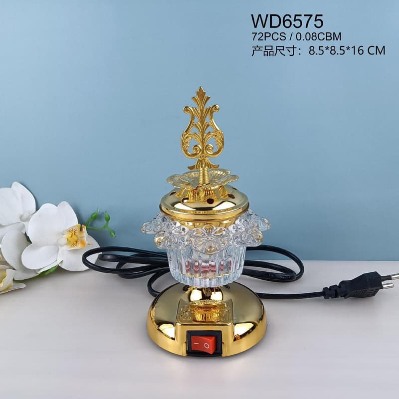 Electric incense burner Middle East Southeast Asia Arab crystal metal plug-in charcoal incense burner
