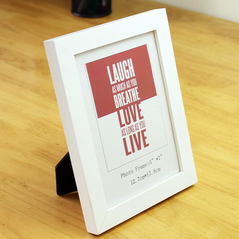 Resin Picture Frame Wall Mount 5 Inch PS Foam Advertising Photo Frame Custom White Plastic Wholesale Display Frame