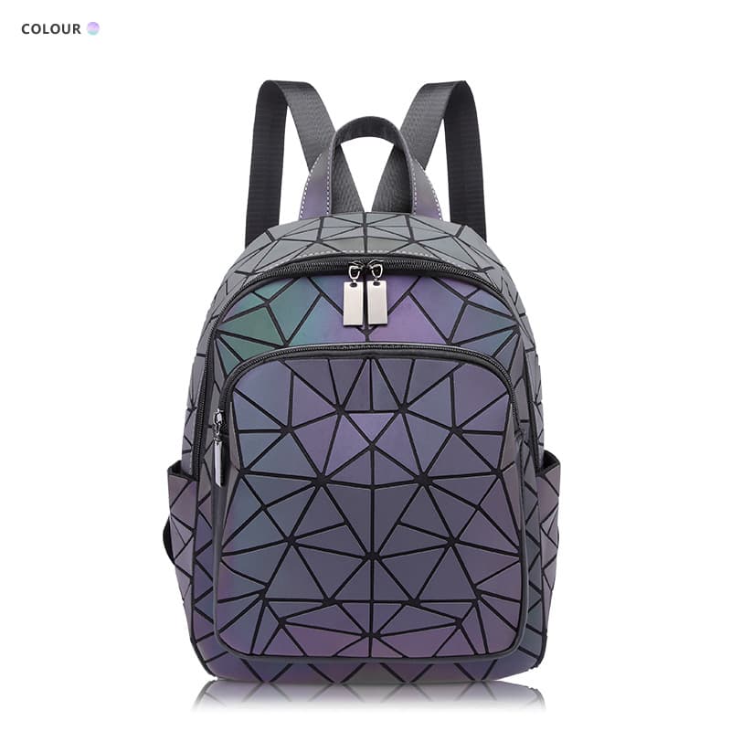 2025 New Luminous Women's Backpack, Lightweight Large Capacity Fashionable Diamond Quilted Backpack