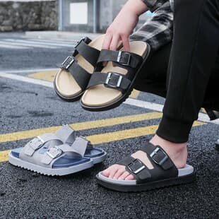 Men's Slippers Summer 2026 New Fashion Versatile Soft-sole Beach Shoes, Outdoor Birkenstock-style Non-slip One-strap Slippers