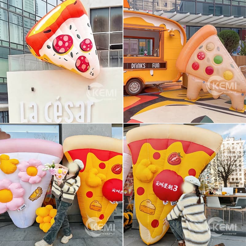 Inflatable Simulation Pizza Air Dancer Food Bread Market Snack Grand Opening Event Promotion Viral Check-in Design