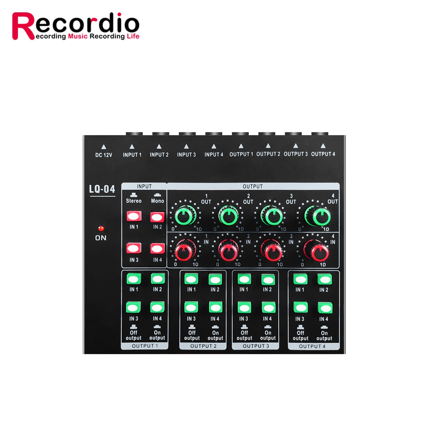 Factory Direct Supply GAX-LQ04 Mini Audio Crossover Small Mixer Multi-Channel Headphone Amplifier Sales
