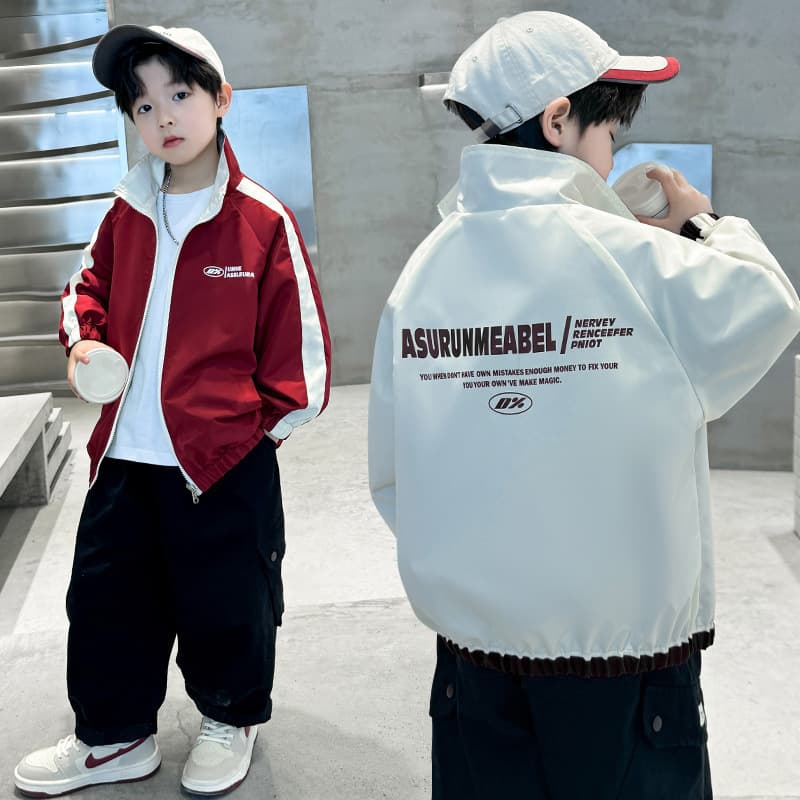 Children's Autumn Jacket Reversible Wear, Boys' Casual Stylish 2025 Model, Trendy Cool Clothes