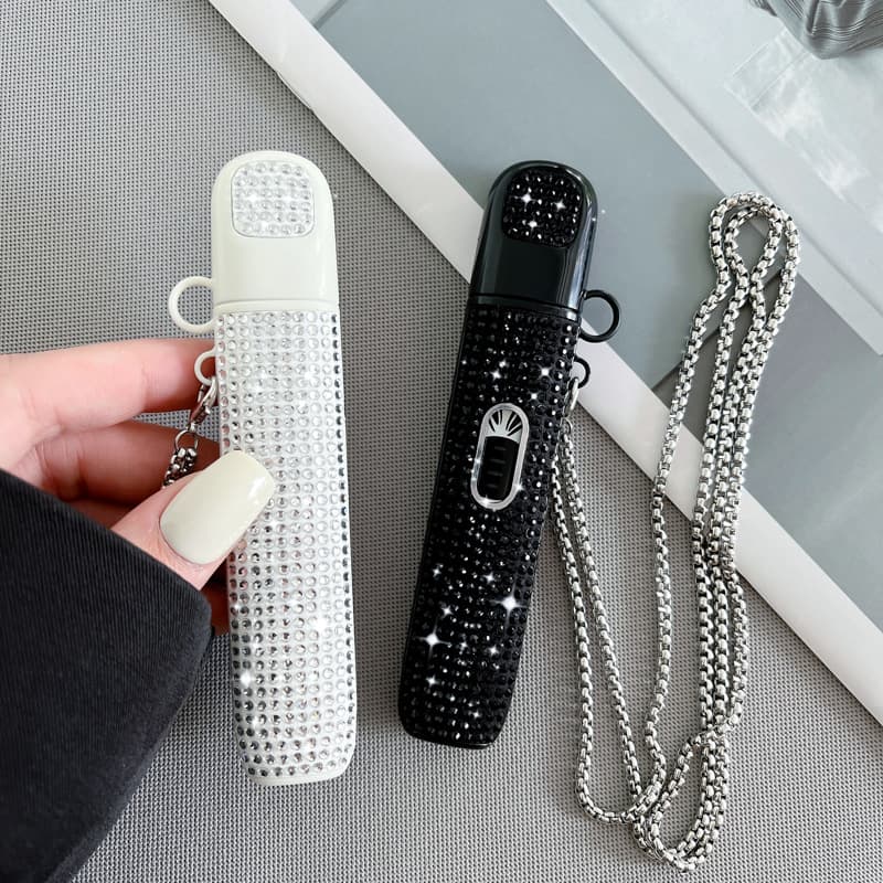 Cross-border applicable to relx phantom sixth generation Yue shell pro flash diamond solid color black and white shell electronic cigarette shell pro silicone shell