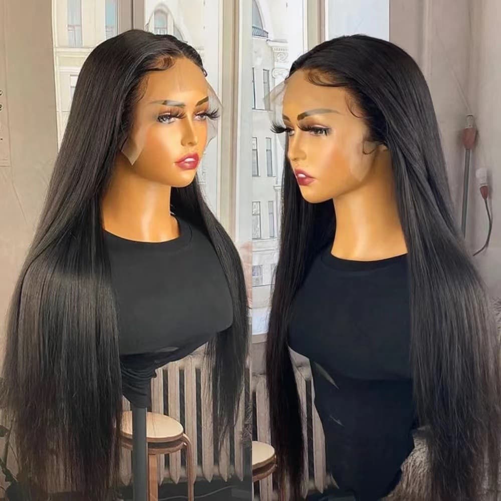 New Arrival European Style Long Straight Hair Wig Front Lace Human Hair Full Coverage Wig Natural Looking for All Skin Colors