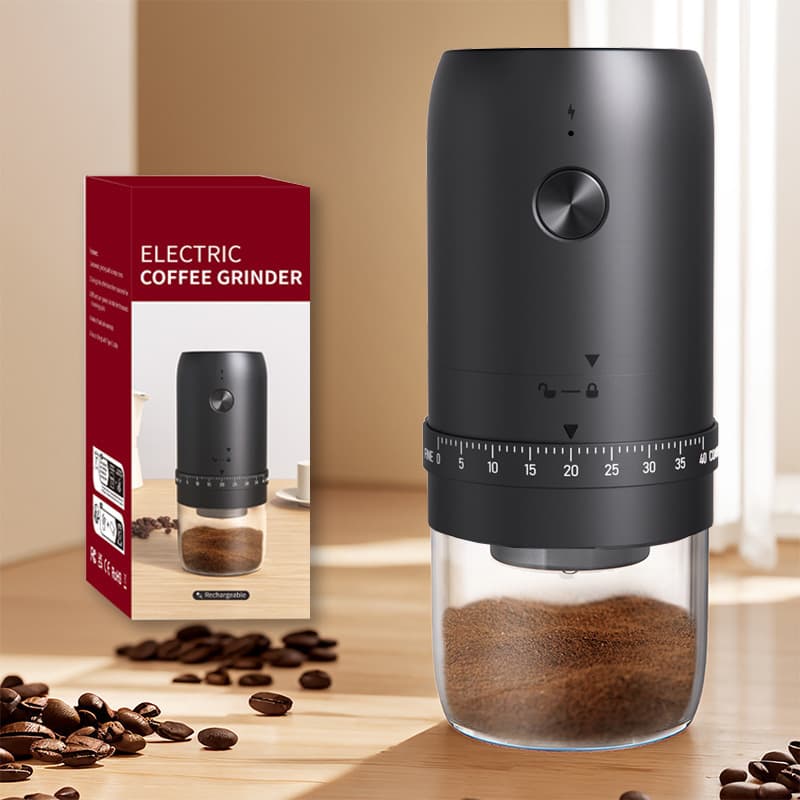 Electric Coffee Grinder USB Rechargeable Portable Mini Coffee Bean Grinder for Home Use Source Factory Cross-Border