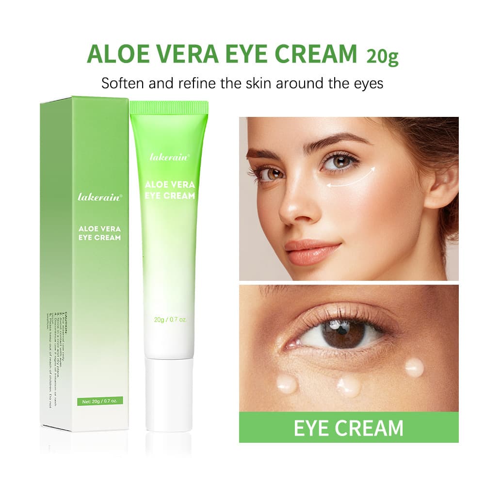 lakerain Aloe Vera Eye Cream Dark Circle Smoothing Skin Eye Care Cream Moisturizing Nourishing Eye Cream