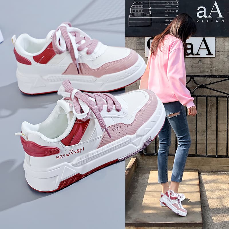 White Shoes for Women 2025 Spring & Fall New Student Internet Celebrity Sports Sneakers Street Shooting Versatile Casual Shoes for Women Zy1620