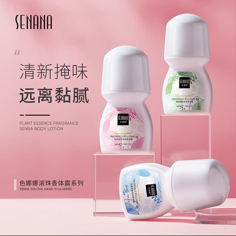 Senana Floral Fragrance Roll-On Body Lotion, Antiperspirant Scent, Refreshing Long-Lasting Roll-On Perfume for Men and Women, Factory Wholesale