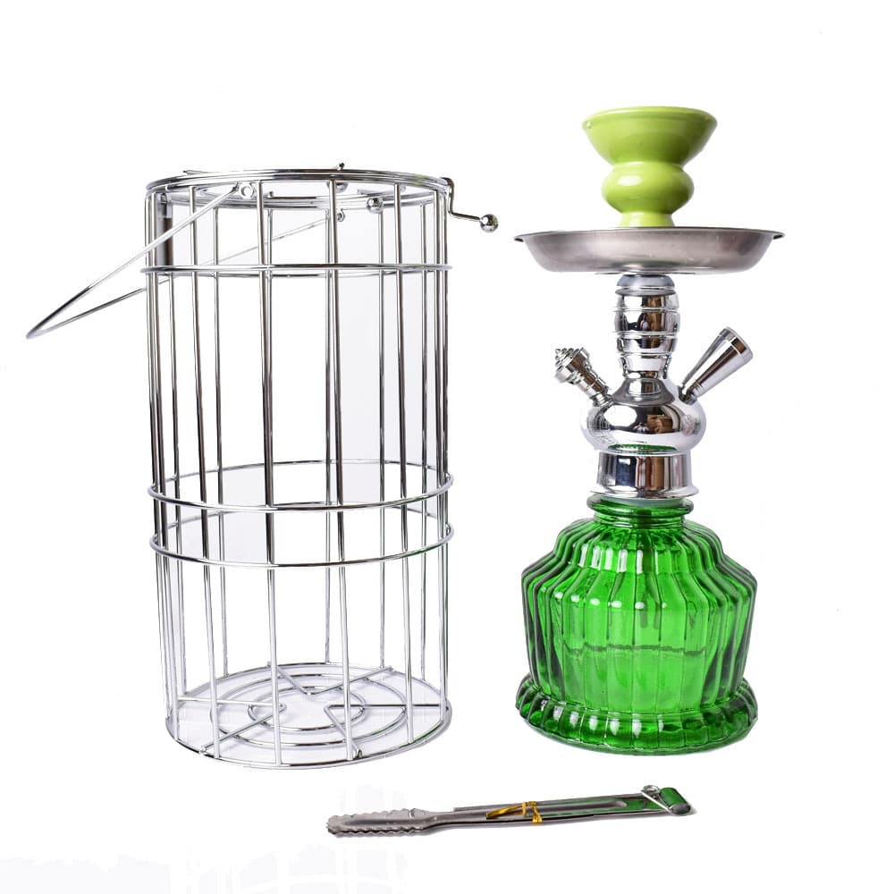 Factory Direct Cross-Border Single-Hose Hookah Iron Cage Birdcage Hookah Hookah Pot Cage Pot