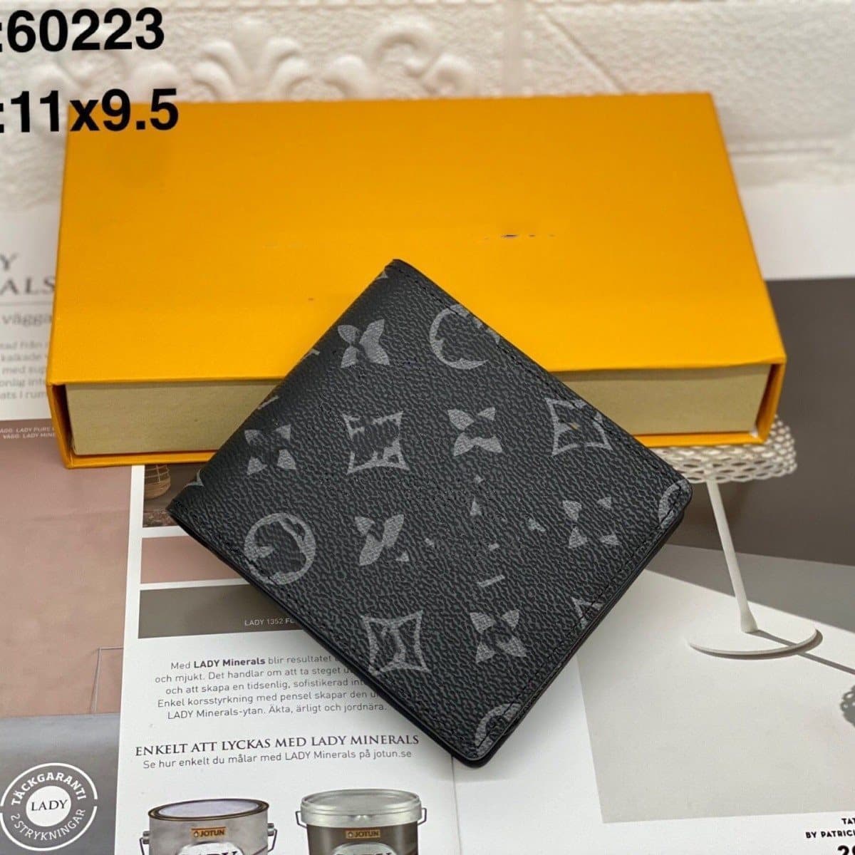 Donkey brand wallet, fashionable large logo, multi-card slot card holder, classic monogram, high quality, stylish, practical, compact