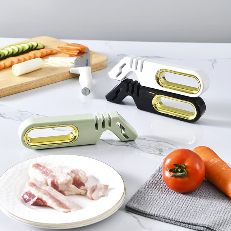 Knife sharpener manufacturer directly supplies fast manual home kitchen easy-sharpening kitchen knives and scissors four-in-one anti-slip whetstone