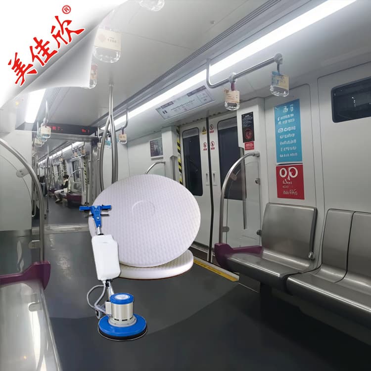 Metro carriage floor cleaning stain removal compressed melamine disc cleaning pads, compatible with floor scrubbers