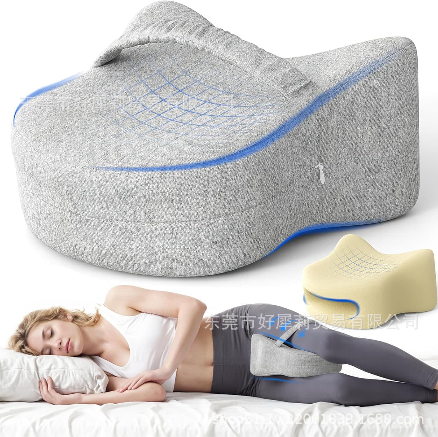 Knee Pillow for Side Sleepers, Memory Foam Leg Pillow, Knee Pillow for Hip Pain, Knee Pillow