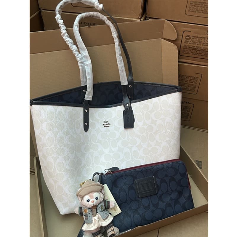 2025 New City33 Mother-Child Double-Sided Tote Bag, Large Capacity Single-Shoulder Handheld Shopping Bag, Commuter Computer Bag for Women