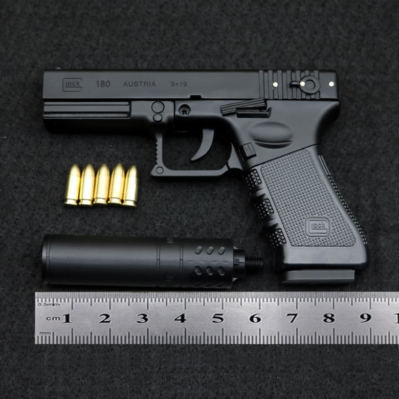 1:2.05 Scale Glock Children's Model, Shell Ejecting P18C Glock Model, Non-Firing