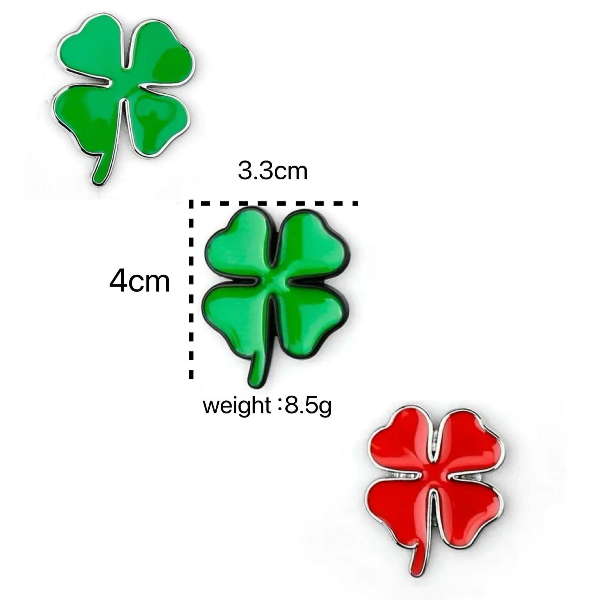 Small Metal Lucky Charm Four-Leaf Clover Car Emblem Side Badge for Alfa Romeo Car Sticker Body Decal