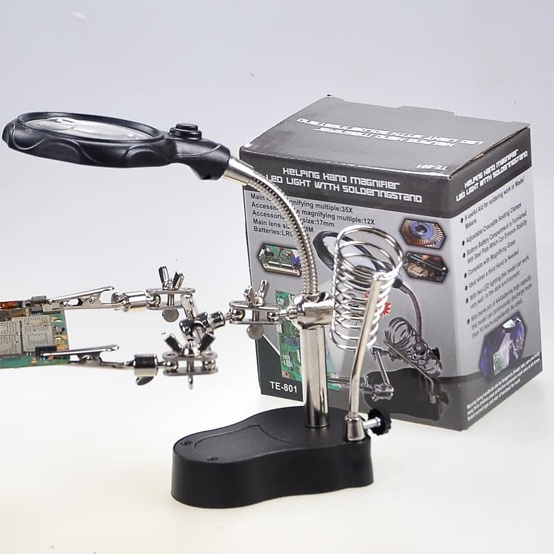 Maintenance auxiliary clamp light magnifying glass mobile phone motherboard digital equipment repair tool table hardware tool factory sales