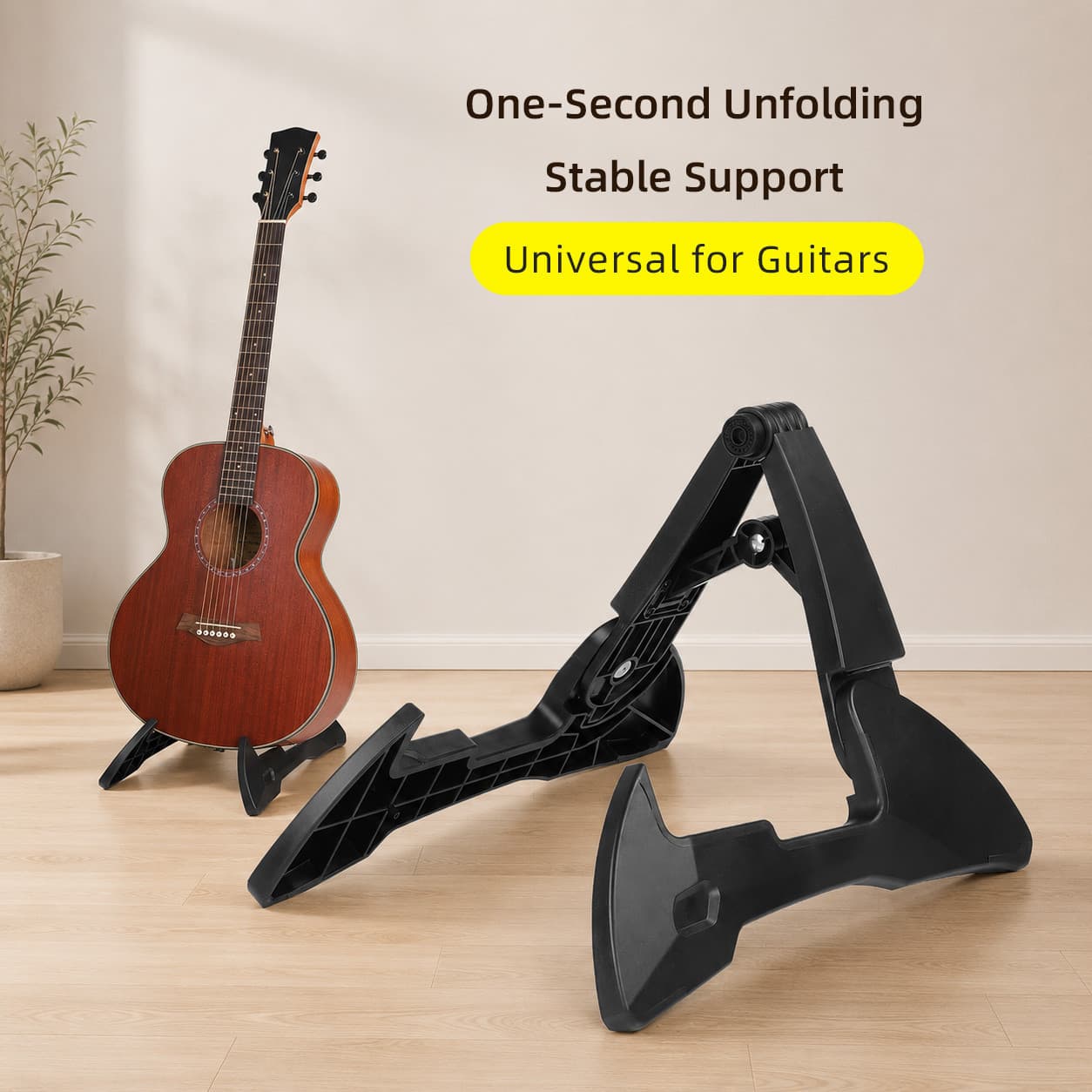 Foldable Guitar Stand Portable Electric Guitar Classical Bass Stand