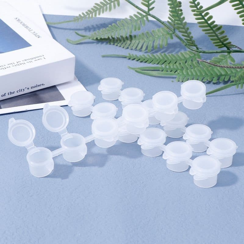 Wholesale 6-Compartment Acrylic Paint Empty Box, Gouache Watercolor Fillable Plastic Empty Box, Numbered Oil Paint Box