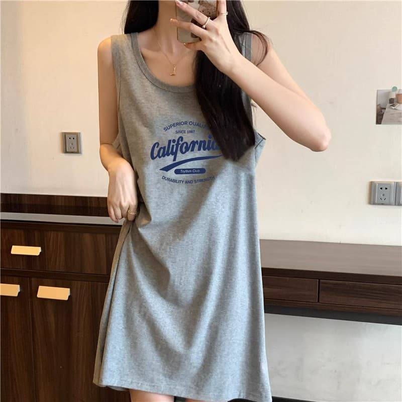 Sleeveless Camisole Dress Plus Size Sleepwear for Women, Wearable Outside Casual Loungewear Sexy Pure Desire Pajamas
