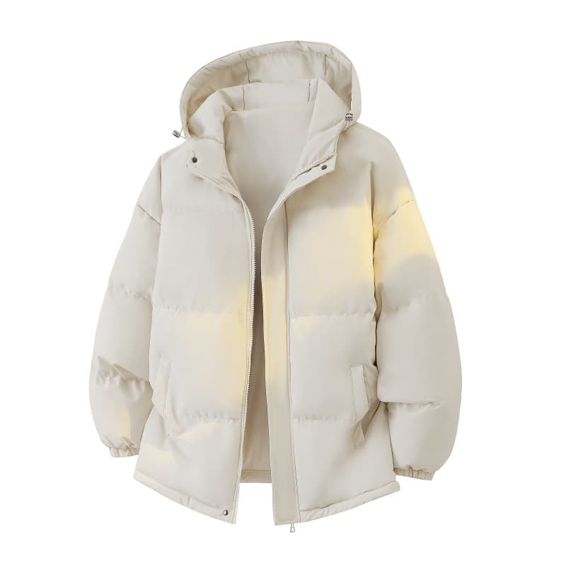 2025 Winter New Hooded Cotton Jacket for Men, Young and Middle-Aged, Trendy Thick Warmth-Enhanced Puffer Coat Style