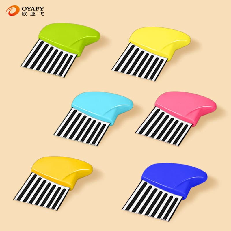 Household Potato Slicer, French Fry Cutter, Wave Cut, Serrated Knife, Potato Chip Shaping Knife, Children's Plastic Fruit Knife Set