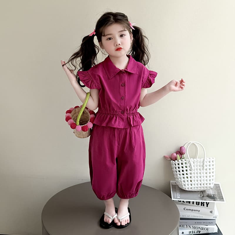 Girls Summer Outfit Set 2025 New Trendy Kids Fashionable Casual Two-Piece Set