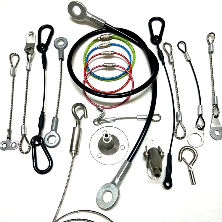 Stainless Steel Fall Prevention Wire Rope Terminal Crimping Loop Clip Camera Anti-Drop Wire Fill Light Rope