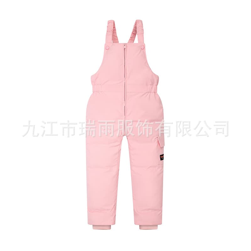Autumn Winter New Infant Toddler Thickened Down Cotton Overalls Boys Girls Mid-Child Cotton Pants Long Trousers