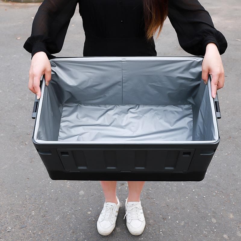 German Foldable Car Storage Box Waterproof Bag Compatible with Fishing Gear, Car Trunk Organizer for Outdoor Travel