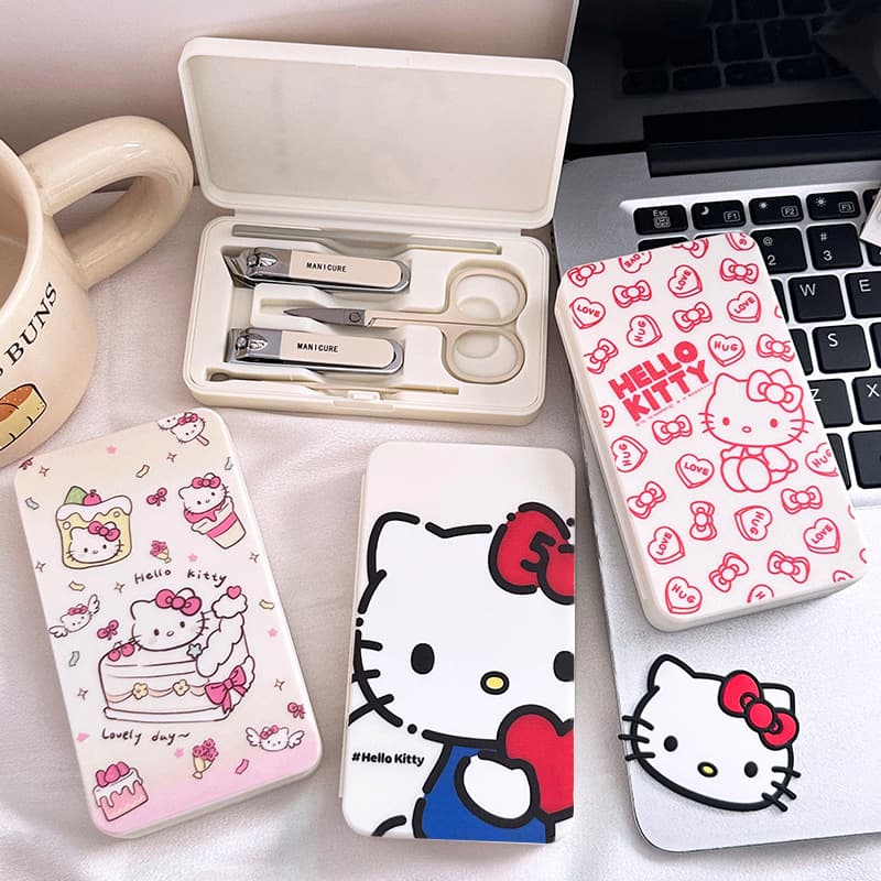 Ins-style High-Aesthetic Cute Nail Clipper Set for Women, Portable Nail Clippers for Dormitory, Complete Manicure Tool Kit