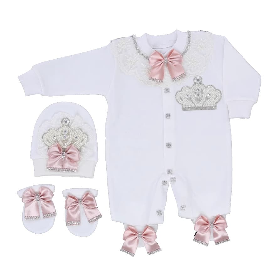Newborn Gift Box Baby Clothes Set, 100% Cotton Girl Gift for Full Month or 100 Days Celebration