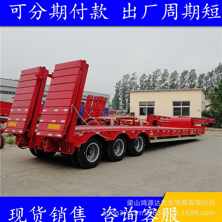 Factory low-bed extendable low-bed semi-trailer export model new information
