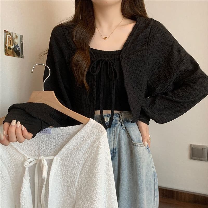 200 Thin Ice Silk Short Cardigan Outerwear for Women Plus Size Short Top Outer Wrap Sun Protection Open Front