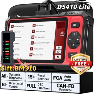 ANCEL DS410 with Bonus: BM310 OBD2 Scanner 15+ Reset Services Free Lifetime Upgrade