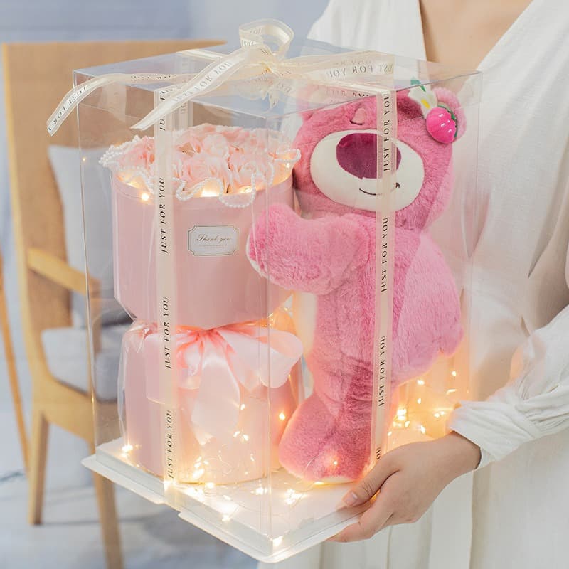 Chinese Valentine's Day Bouquet Bear Soap Rose Doll Gift Goddess Doll Birthday Gift Teacher's Day Gift