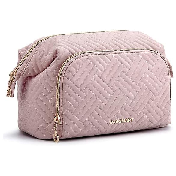 New Travel Cosmetic Bag Large Capacity Portable Pink Lipstick Bag Multifunctional Toiletry Bag Makeup Storage Bag